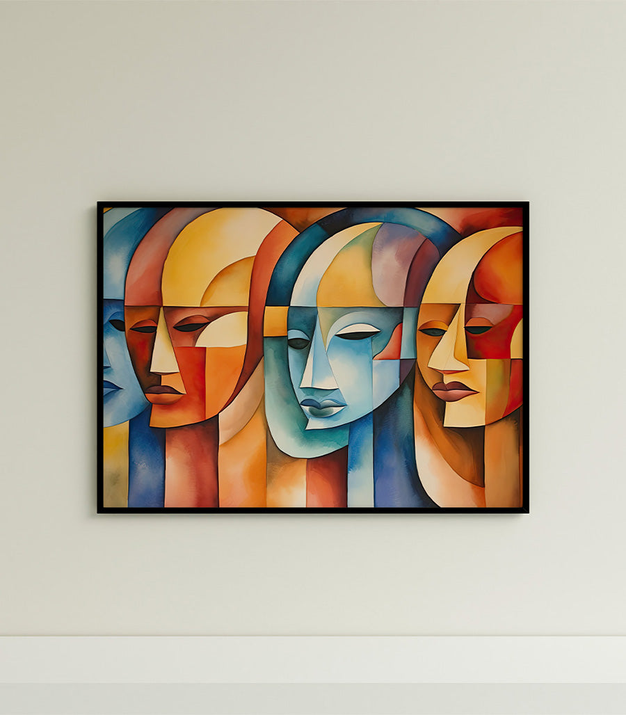 Tableau décoratif cubisme essence moderne