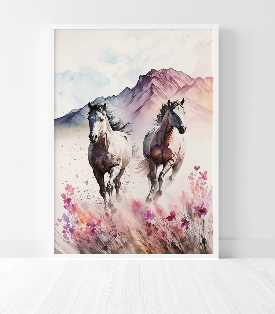 Tableau Décoratif  Galop à travers les montagnes