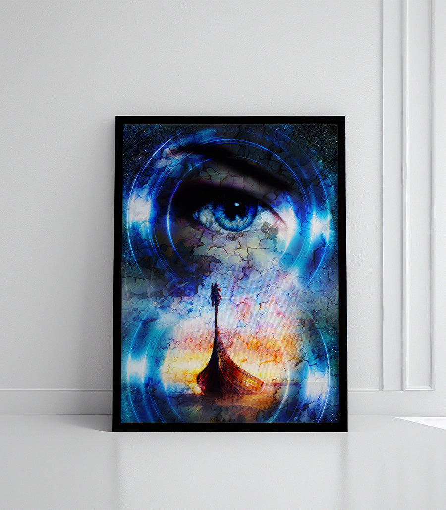 Tableau Décoratif  Holistique Vision de l’Aventure - Design 3D en Impression sur Velours