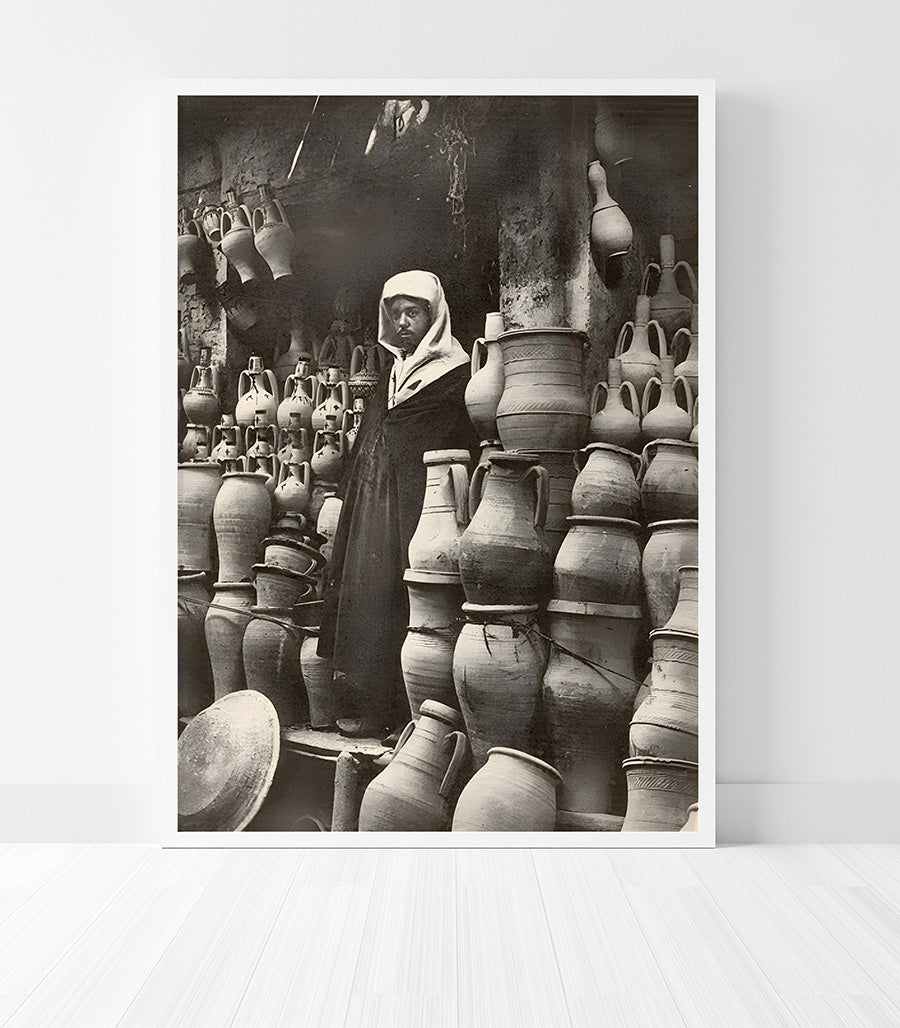 Tableau décoratif 'Le Gardien de l'Argile - Souvenirs de Fès'