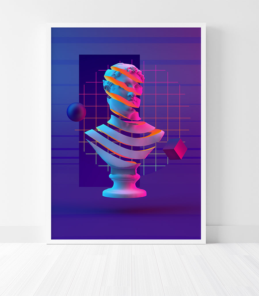 Tableau Buste Déstructuré Néon