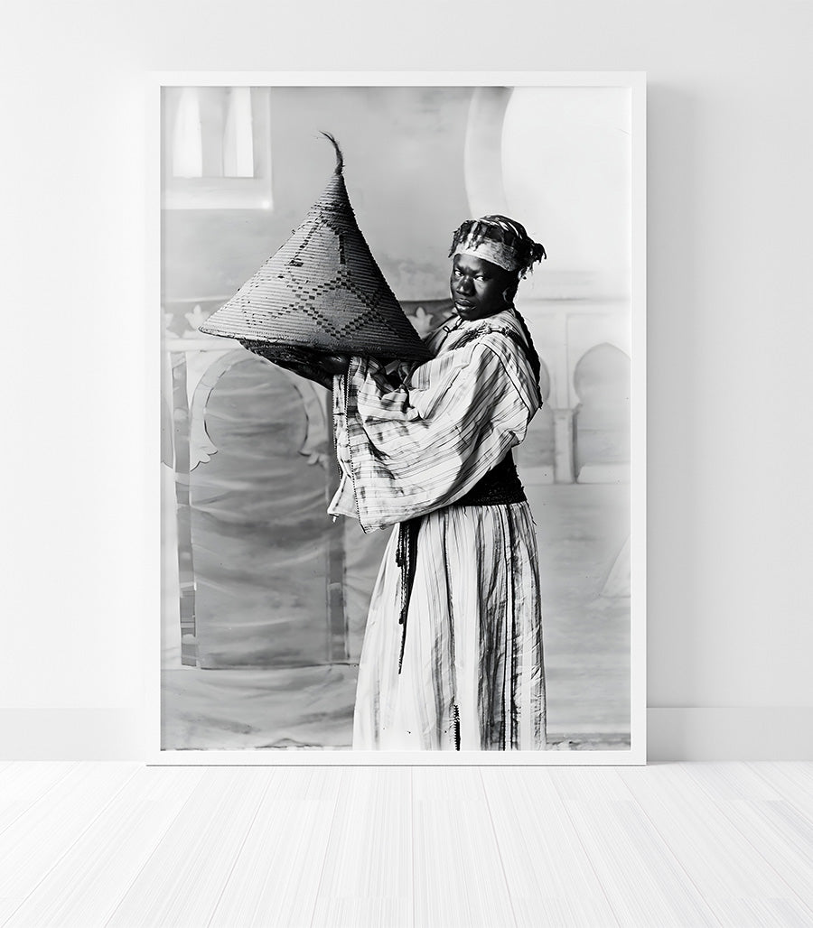 Tableau décoratif 'Équilibre du quotidien - La porteuse du panier'