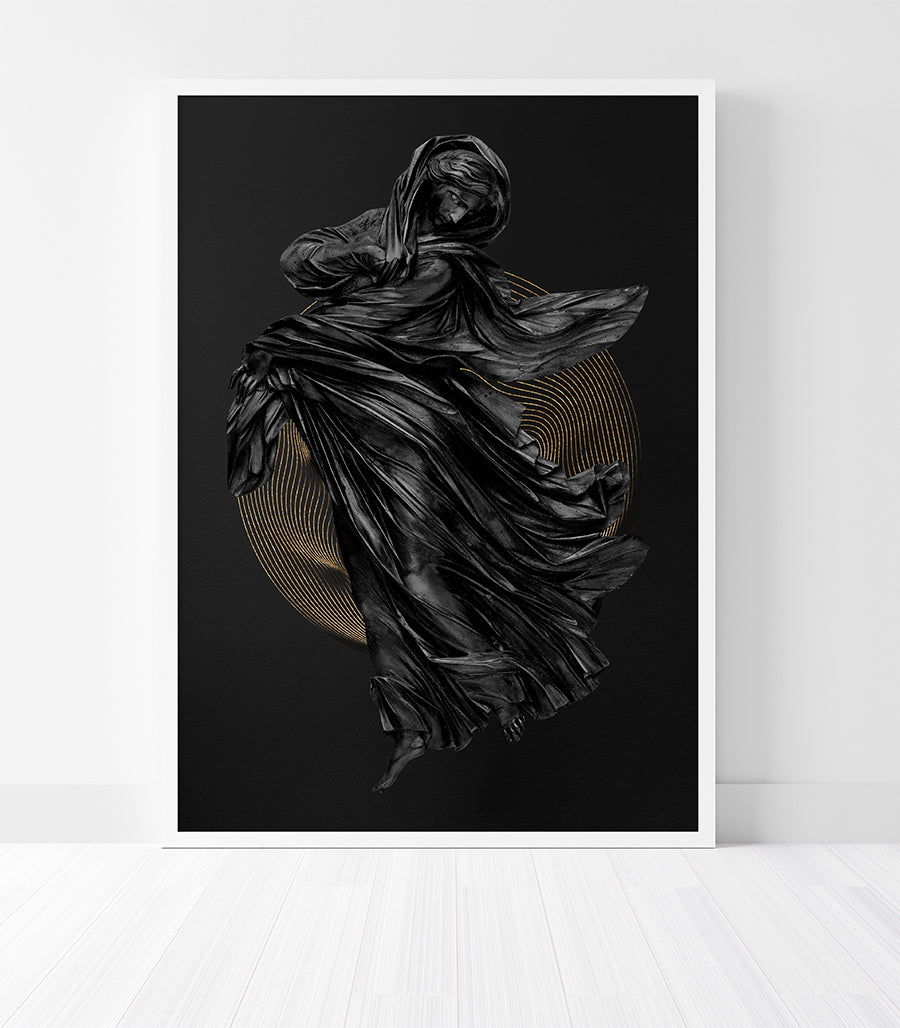 Tableau Noir &amp; Doré La Danse Mystique