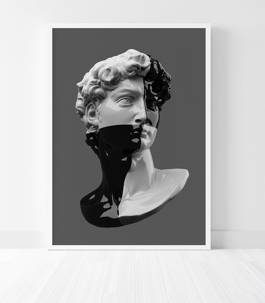 Tableau Contraste Moderne Dualité en Noir &amp; Blanc