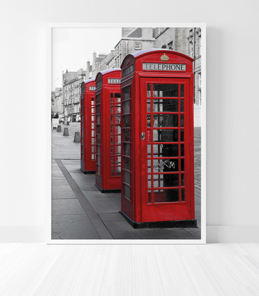 Tableau Cabines Téléphoniques Vintage