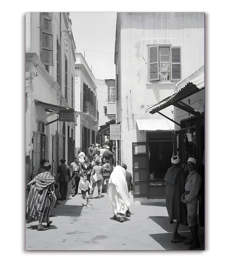 Tableau décoratif 'Instantané du Souk Marocain'