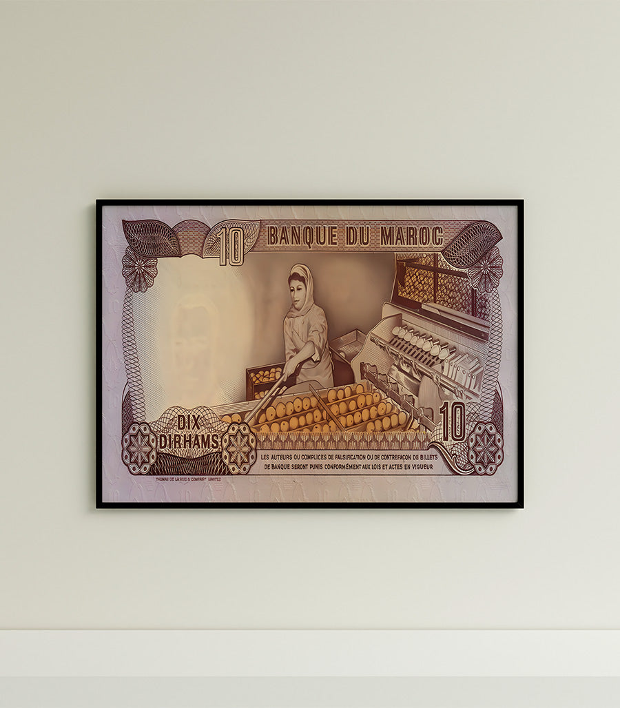 Tableau décoratif Dix Dirhams Maroc