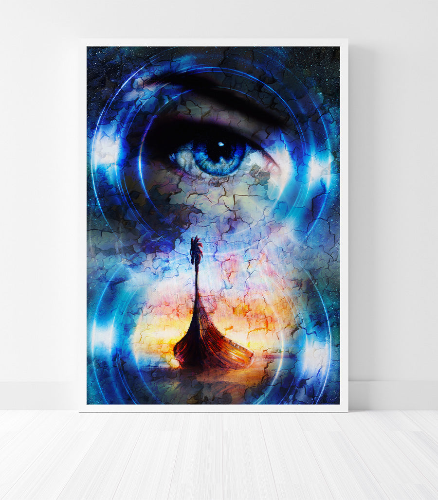 Tableau Décoratif  Holistique Vision de l’Aventure - Design 3D en Impression sur Velours