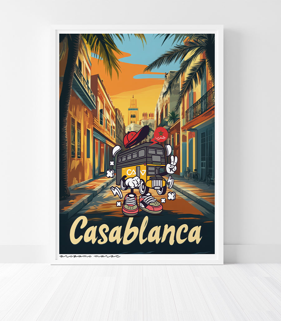 Tableau Décoratif Marocain - "Casablanca Vintage"