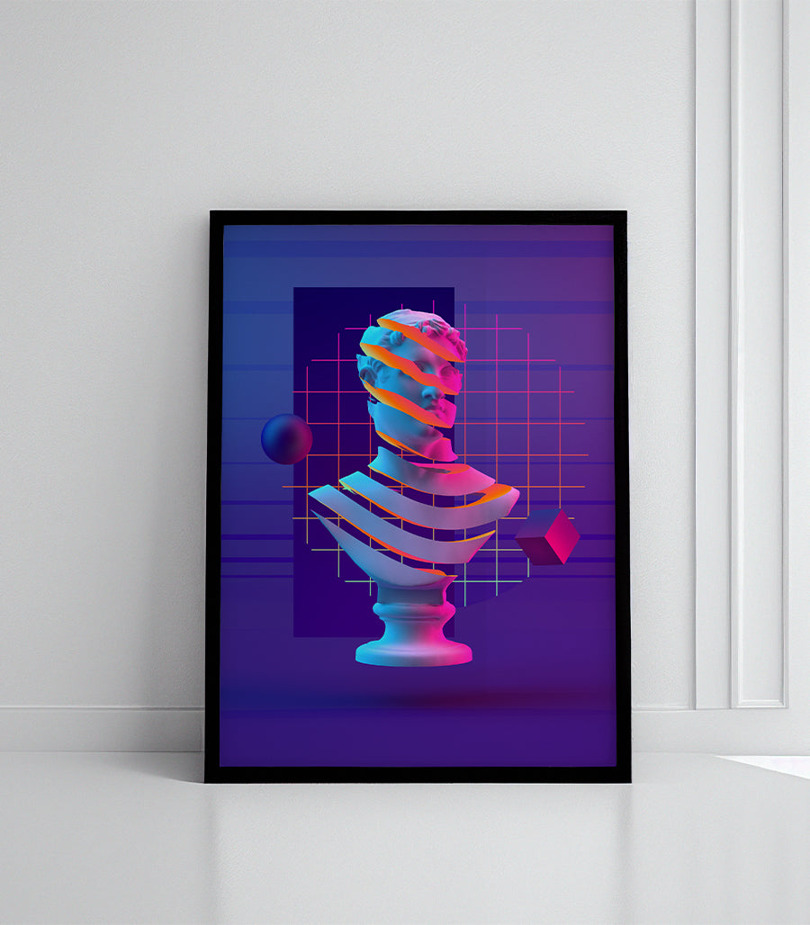 Tableau Buste Déstructuré Néon