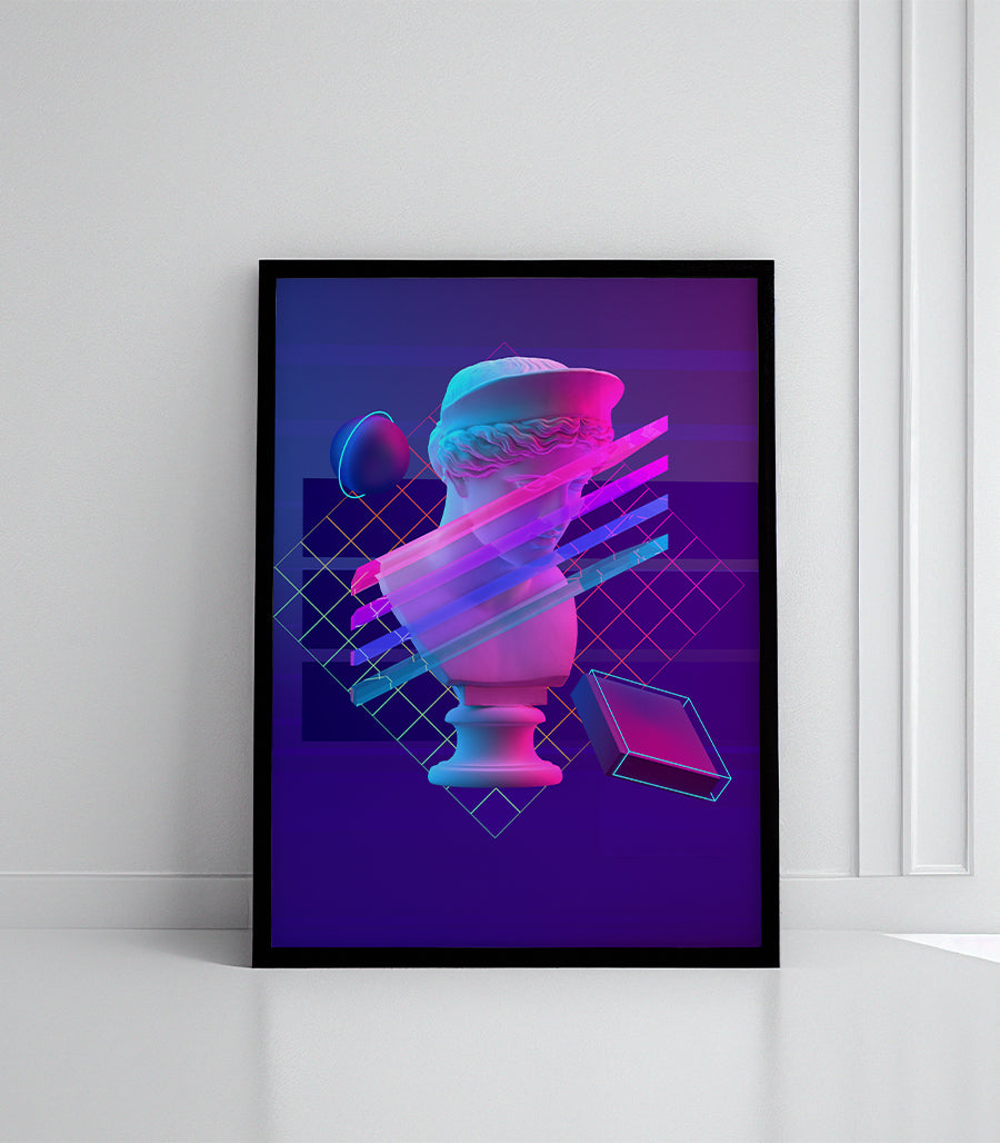 Tableau Néon Rétro-Futuriste