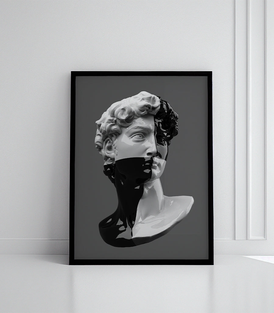 Tableau Contraste Moderne Dualité en Noir &amp; Blanc