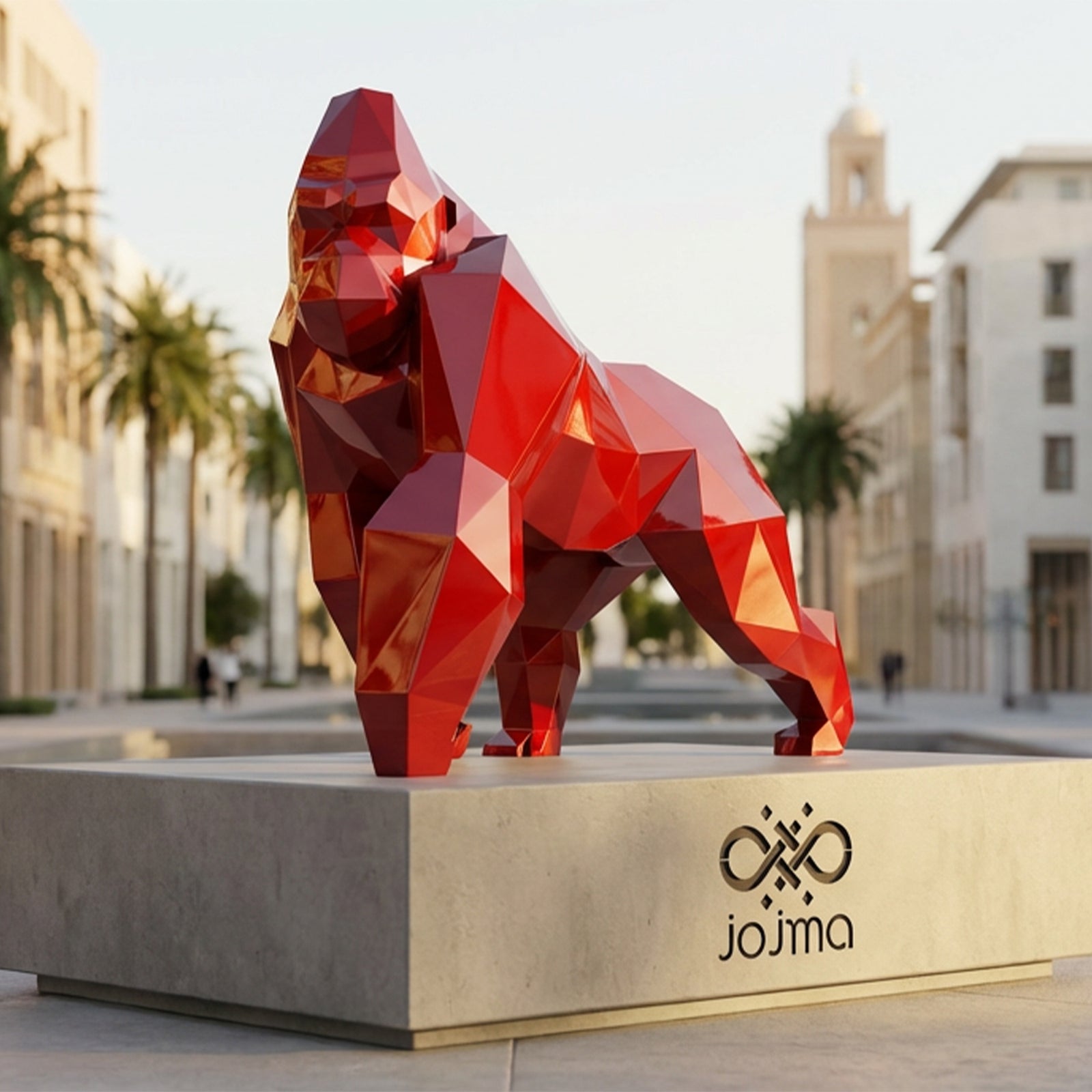 Sculpture King Kong Minimaliste