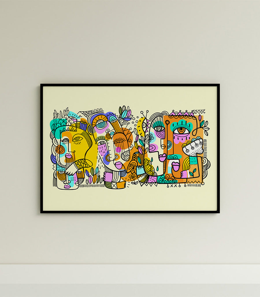 Tableau décoratif art cubiste