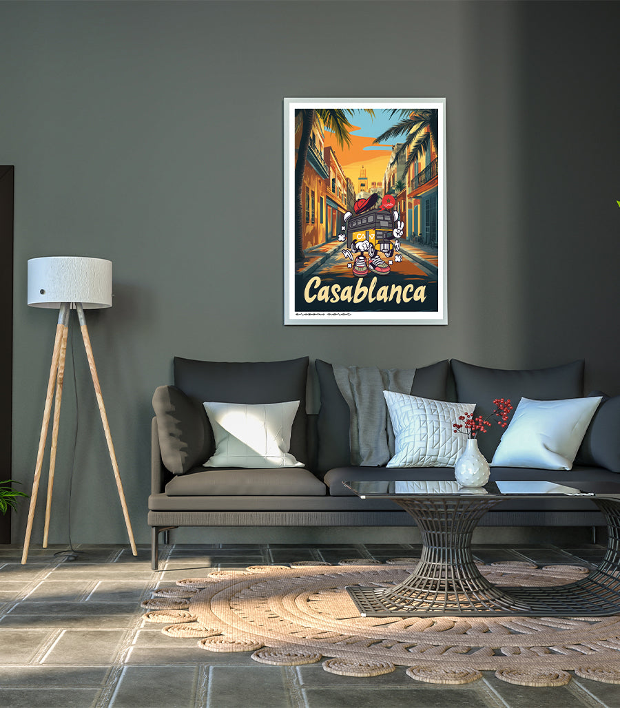 Tableau Décoratif Marocain - "Casablanca Vintage"