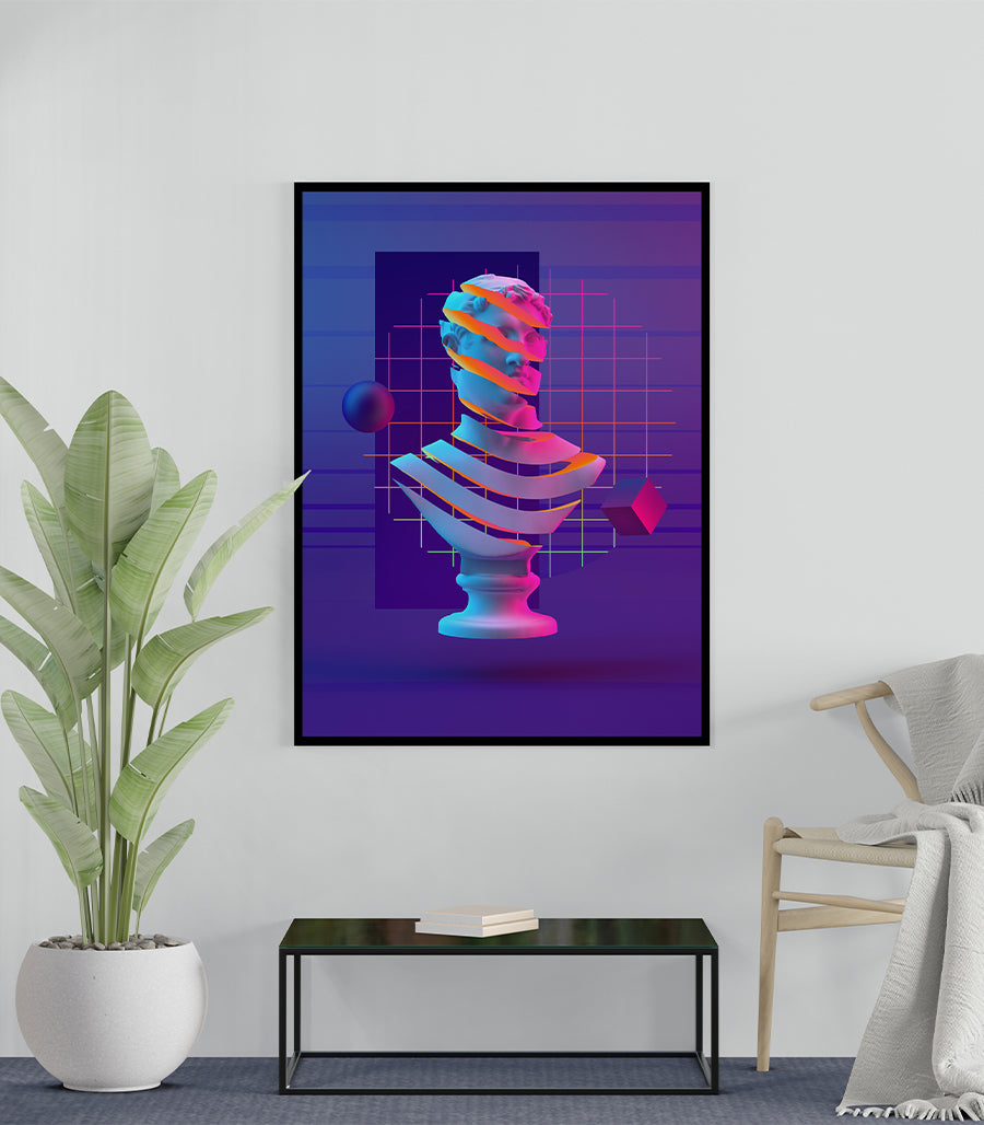 Tableau Buste Déstructuré Néon