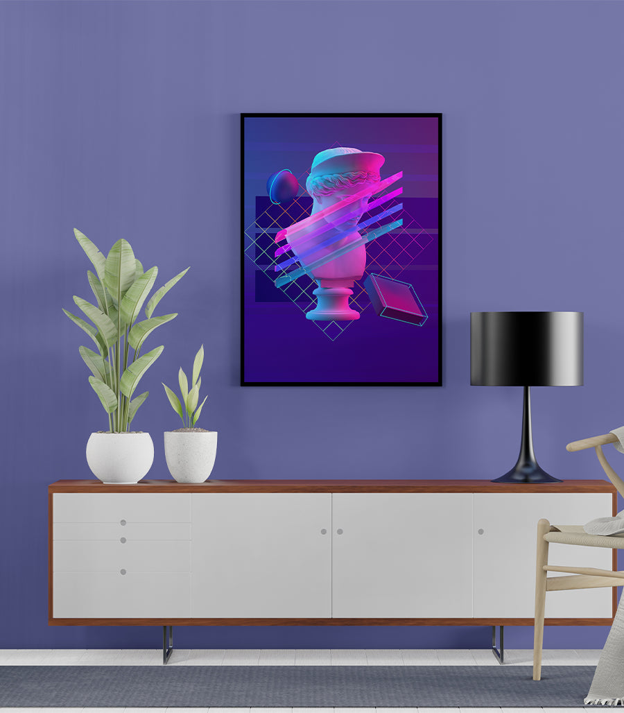 Tableau Néon Rétro-Futuriste