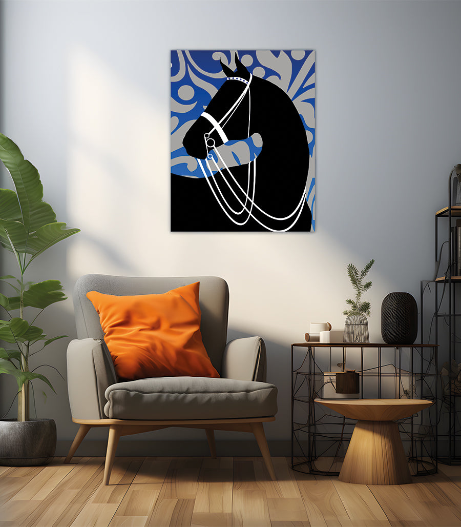 Tableau Décoratif Contours Équins