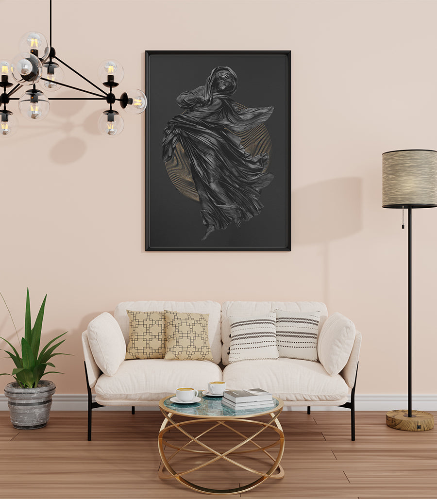 Tableau Noir & Doré La Danse Mystique