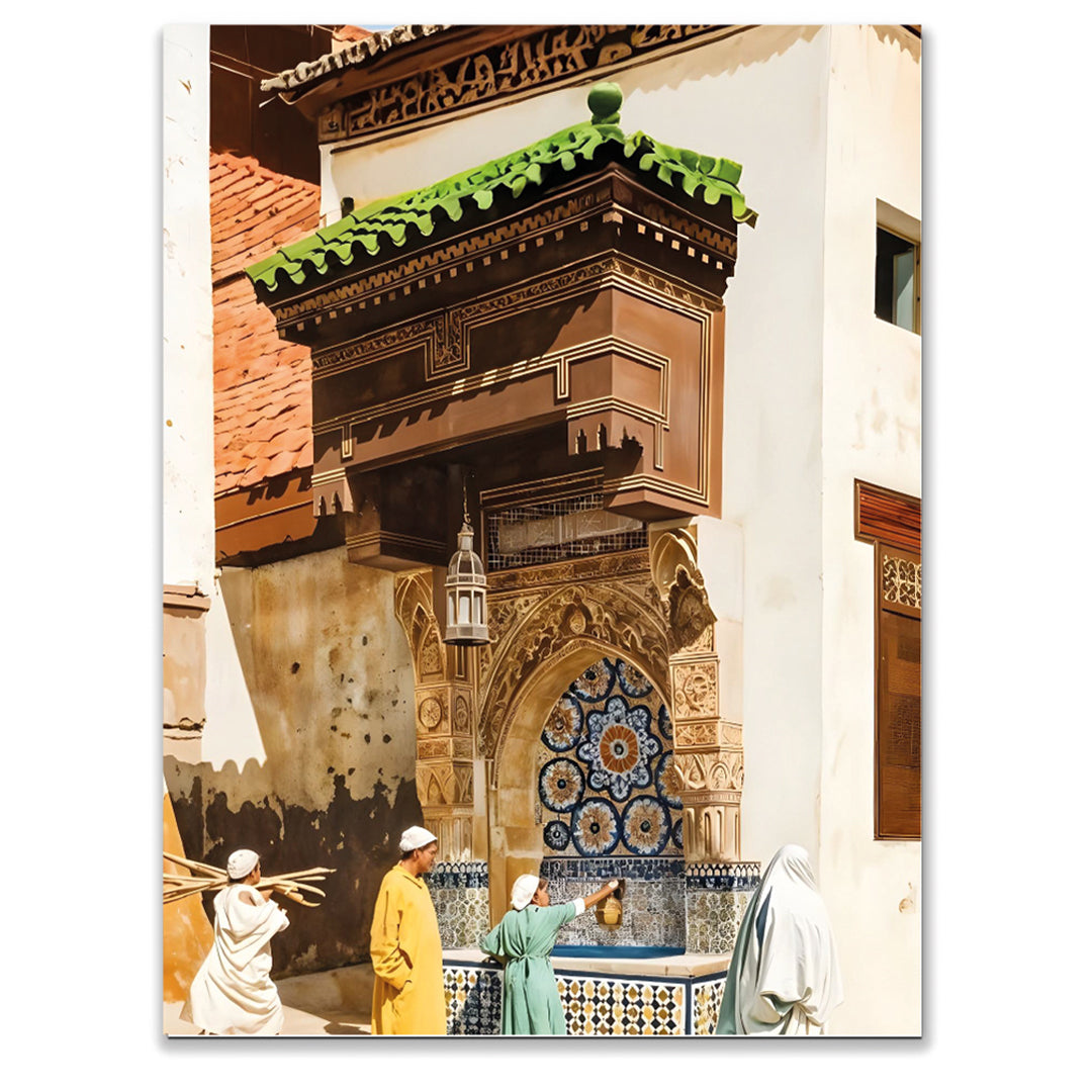 Tableau Décoratif Marocain - Fontaine de la Médina
