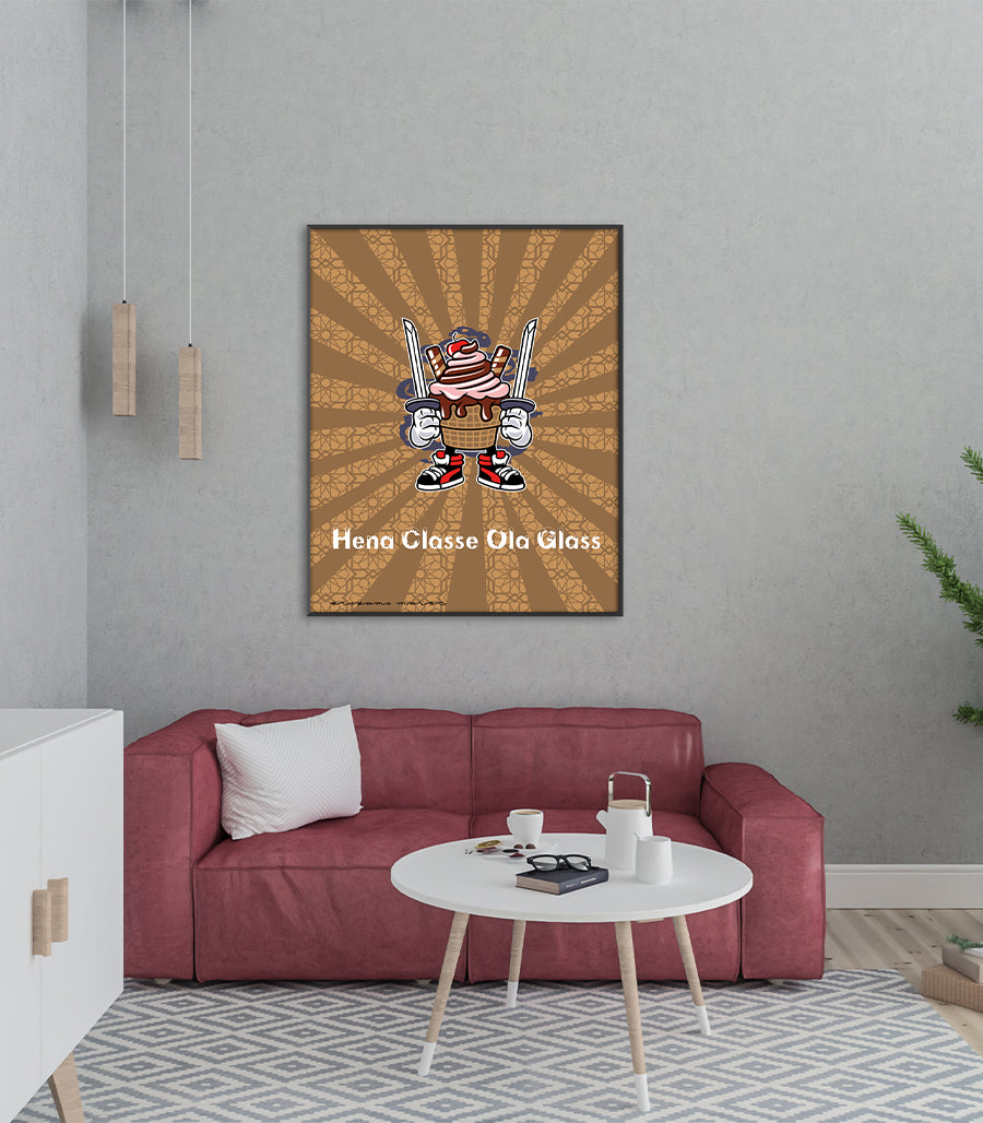 Tableau Décoratif - "Hena Classe Ola Glass"