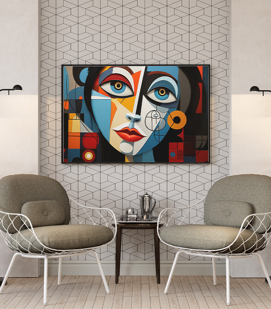 Tableau décoratif cubisme de luxe