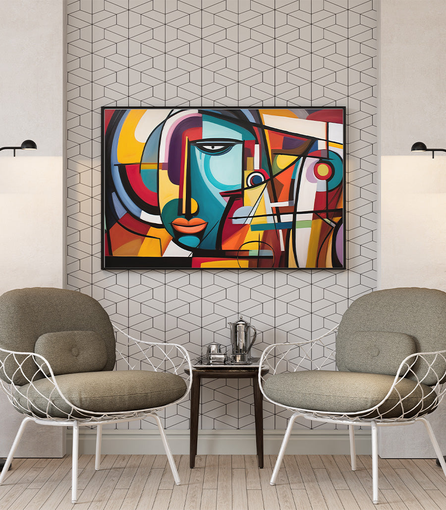 Tableau décoratif cubisme pour salon