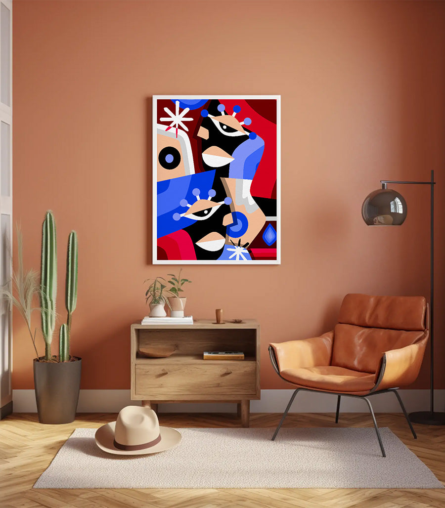 Tableau décoratif art cubisme renouvelé