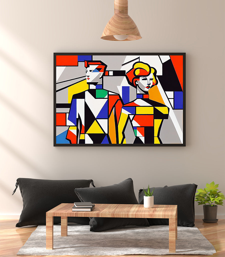 Tableau Décoratif Cubisme pour Ambiance Contemporaine