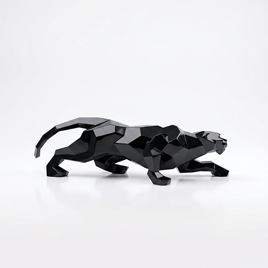 Sculpture Leopard Origami Facette