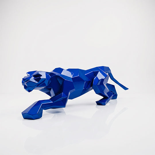 Sculpture Leopard Origami Facette