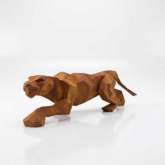 Sculpture Leopard Origami Facette