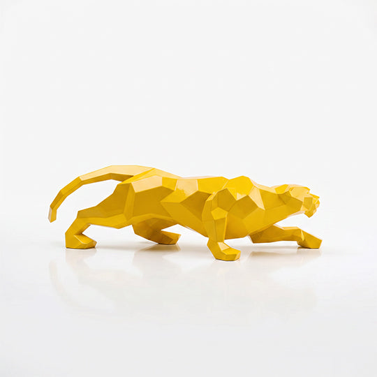 Sculpture Leopard Origami Facette