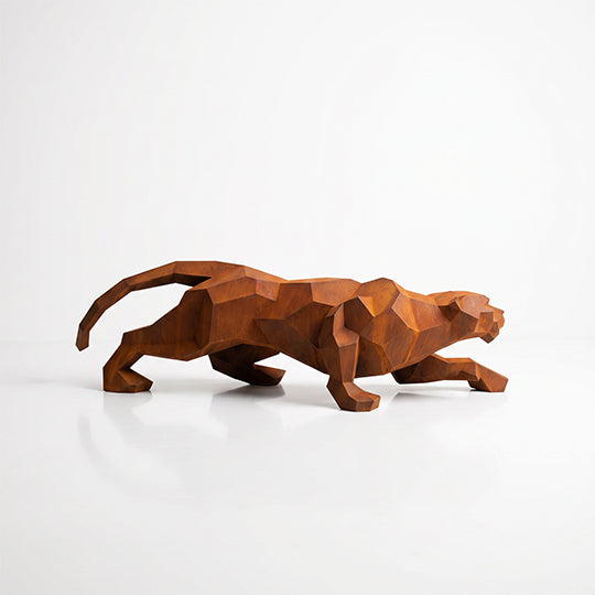 Sculpture Leopard Origami Facette