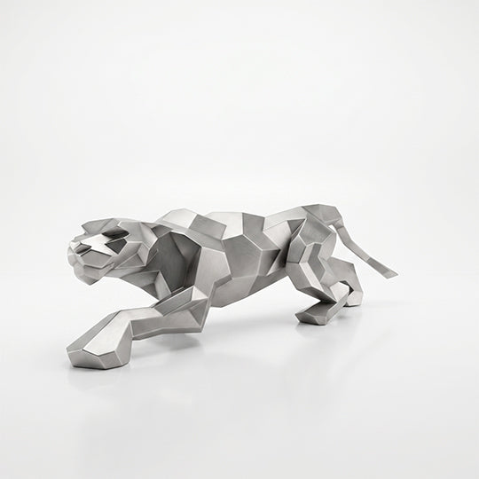 Sculpture Leopard Origami Facette