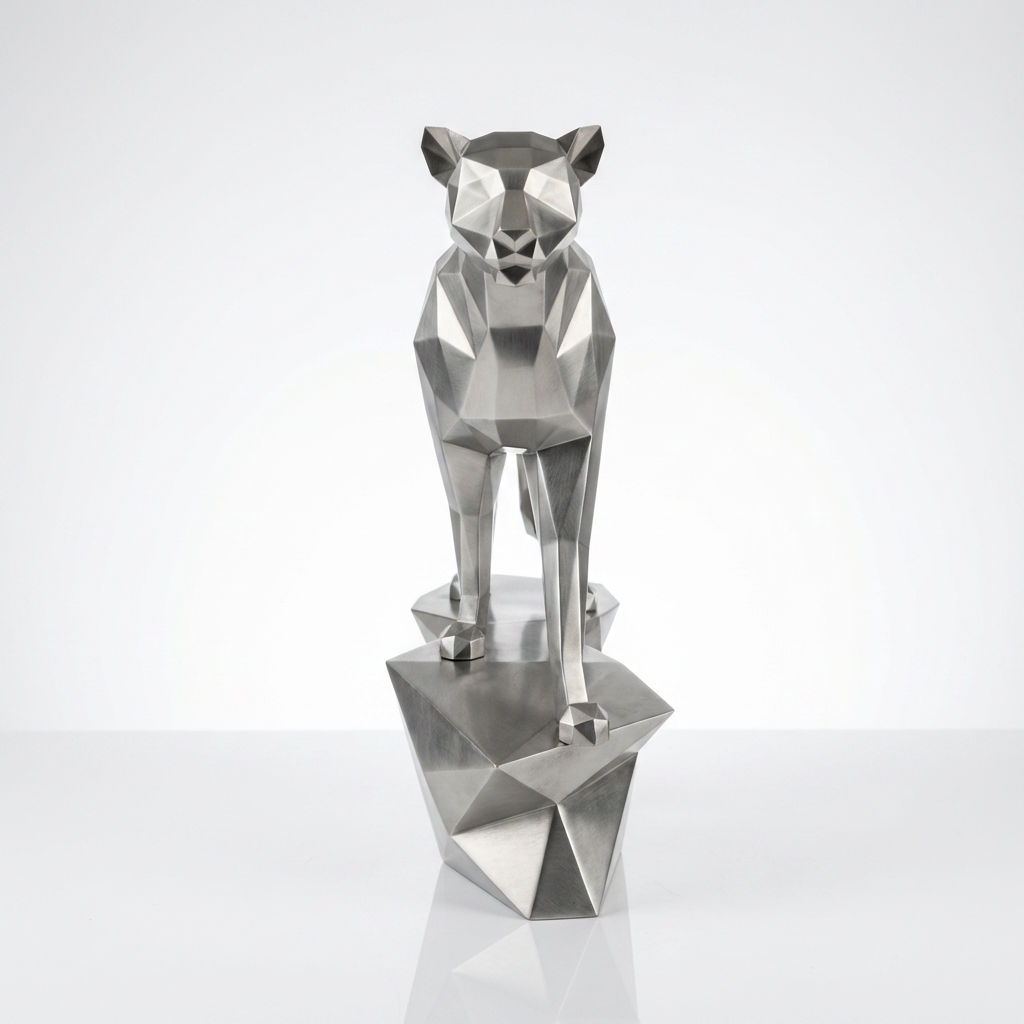 Grande Sculpture origami panthère