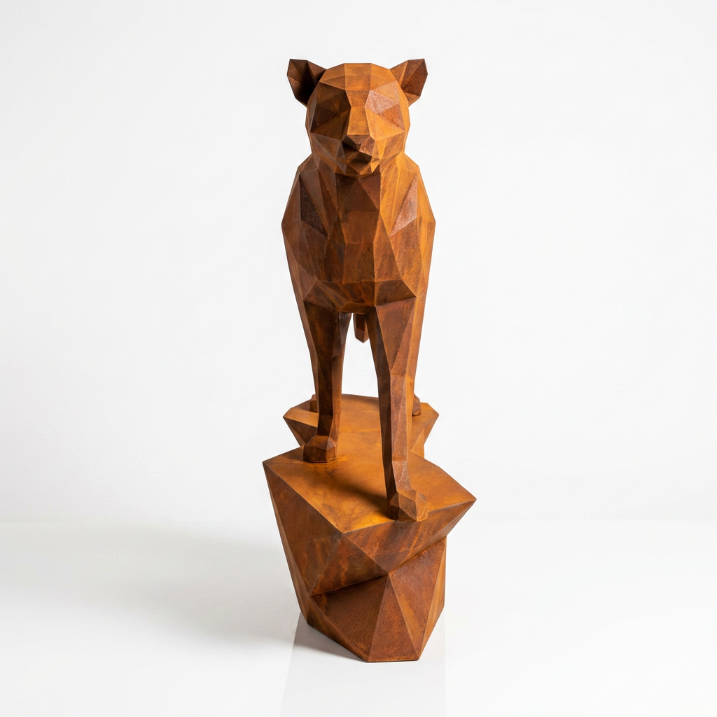 Grande Sculpture origami panthère