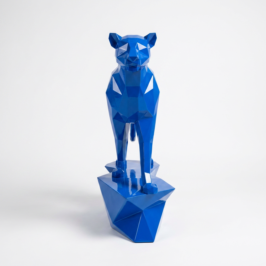 Grande Sculpture origami panthère