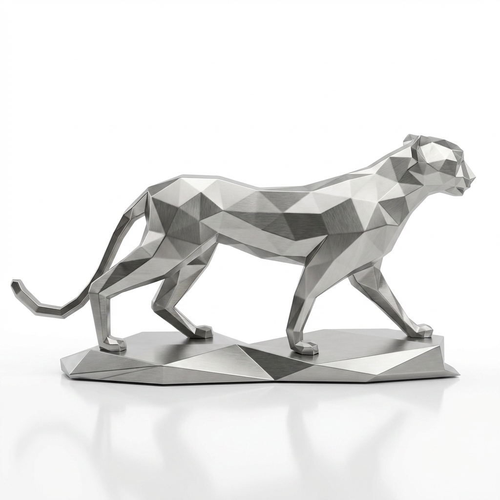 Grande Sculpture origami panthère