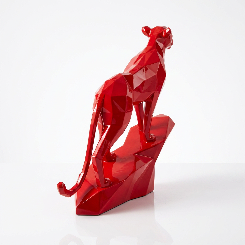 Grande Sculpture origami panthère