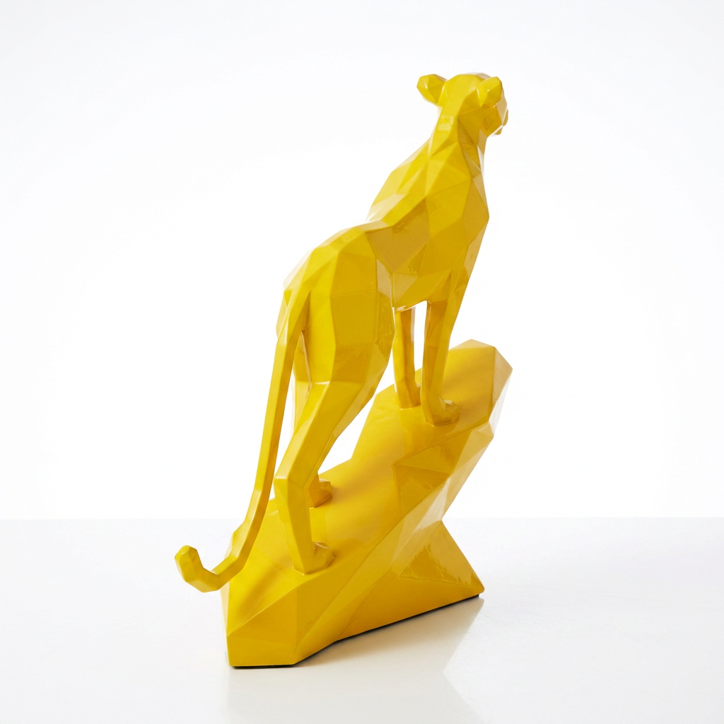 Grande Sculpture origami panthère