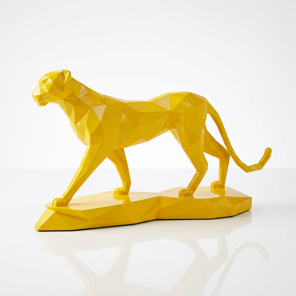 Grande Sculpture origami panthère