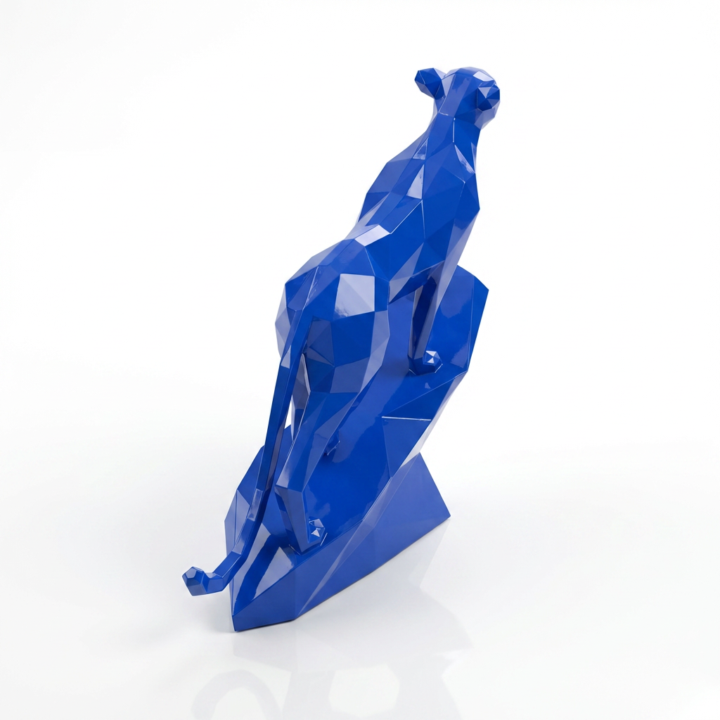 Grande Sculpture origami panthère