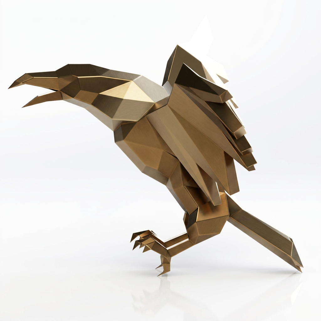 Sculpture Aigle Impérial Facetté