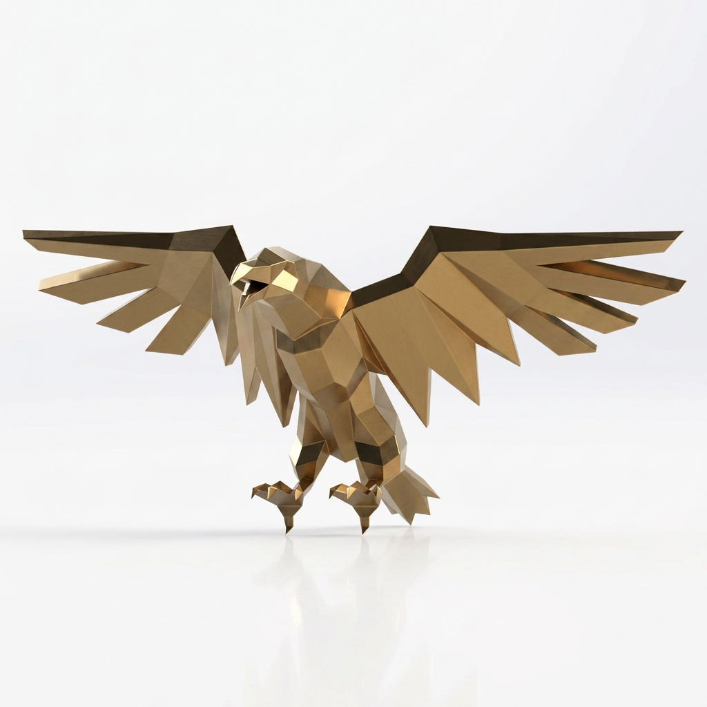 Sculpture Aigle Impérial Facetté