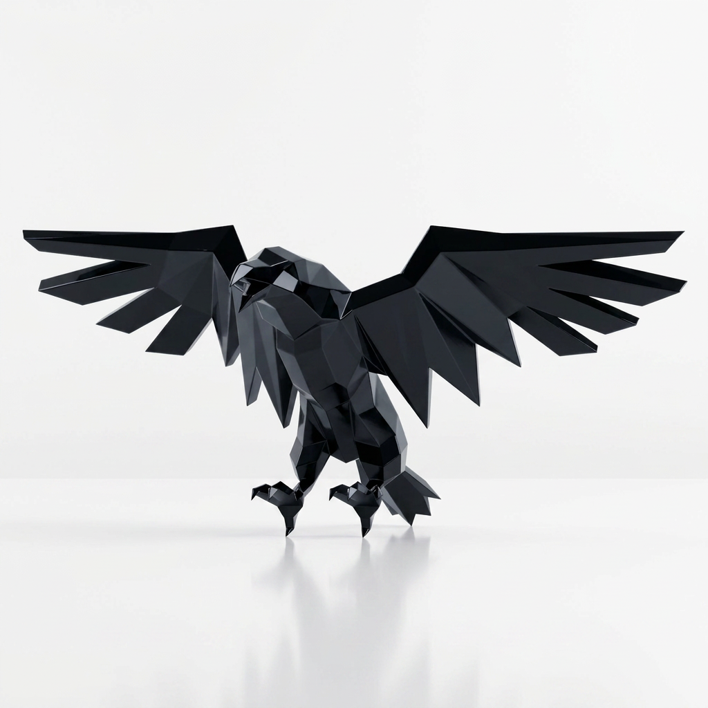 Sculpture Aigle Impérial Facetté