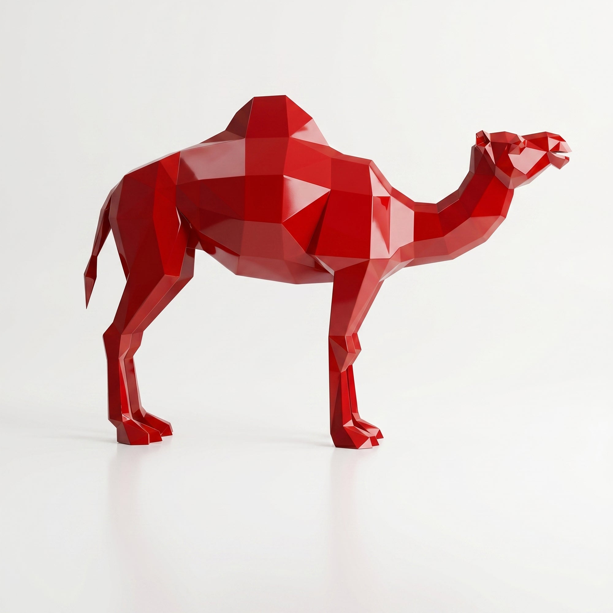 Sculpture chameau en polygone Petite Format