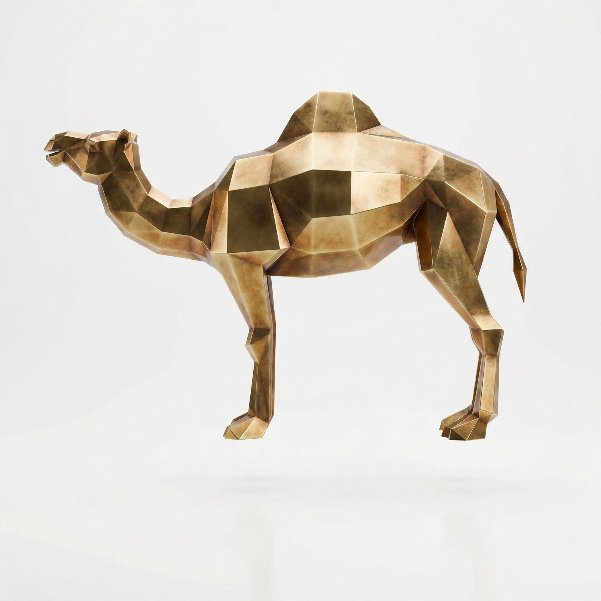 Sculpture chameau en polygone Petite Format