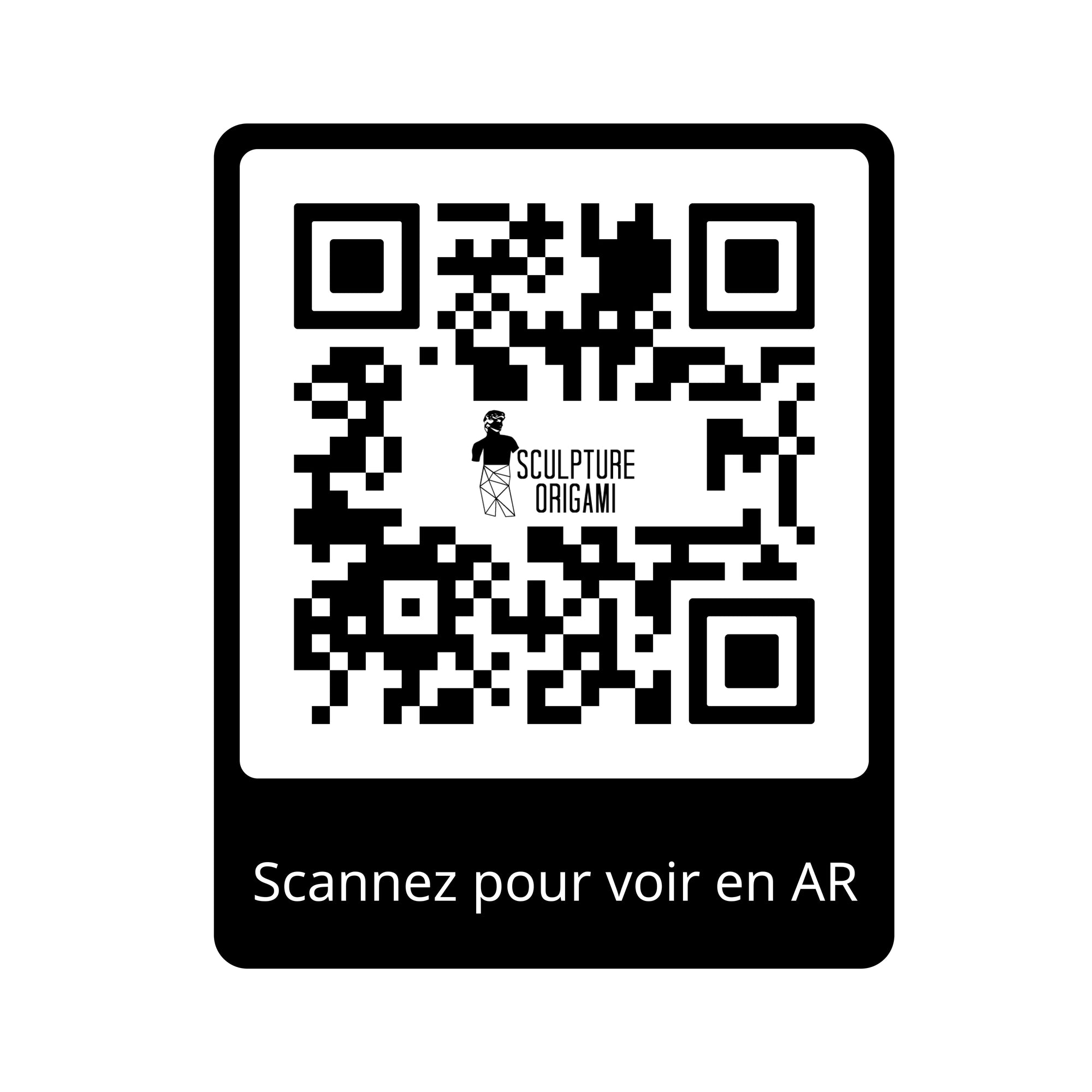 Sculpture Cheval Style Origami Polygone En Inox Effet Bronze