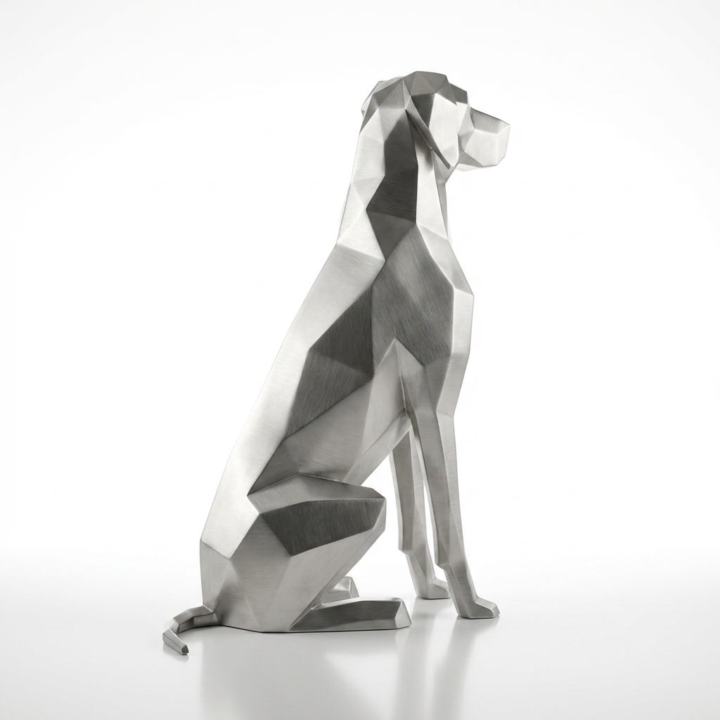 Grande Sculpture Chien Allemand Origami